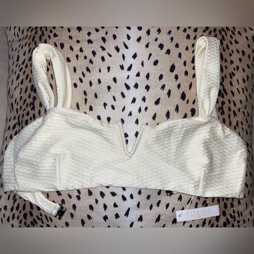 CITRINE SWIM SOLID RORY BIKINI TOP